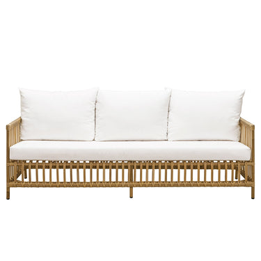 SIKA Exterior Caroline Outdoor Sofa w/White Cushions - Antique