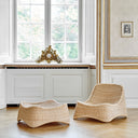 SIKA Icons Chill Rattan Lounge Chair & Footstool - Natural