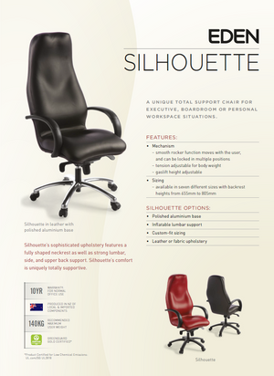 Silhouette Executive Chair - Black Leather