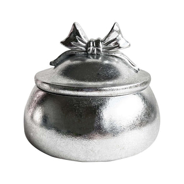 Silver Bow Knot Trinket Box