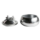 Silver Bow Knot Trinket Box lid open