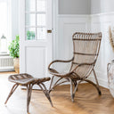 SIKA Originals Monet Rattan Footstool - Taupe