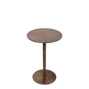 Aluminum Side Table - Brass Antique