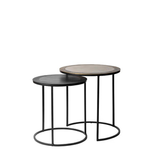 Side table Set of 2 - Bronze & Black