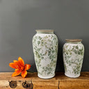 Green Floral Vase - 37cm at Online8 Furniture Auckland NZ