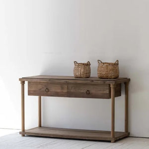 Old Elm Console Table