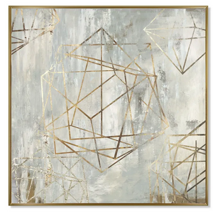 Gold Wire Framed Canvas Print 90x90