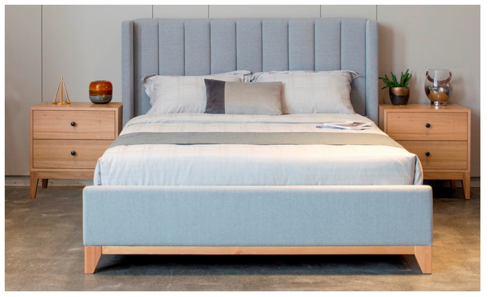 Apollo 4Pc Bedroom Suite - Bed Frame with 2 Wireless Chargers