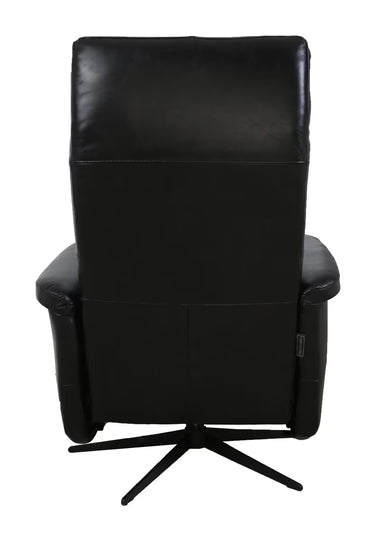 Providence Aged Leather Electric Recliner Chair - Belon Black