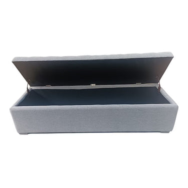 Lambton Linen Ottoman Blanket Box - Grey
