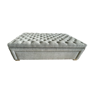 Oversized Ottoman with Storage | Blanket Box - Grey