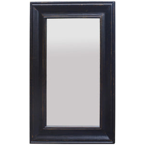 Solid Oak Wall Mirror-Black