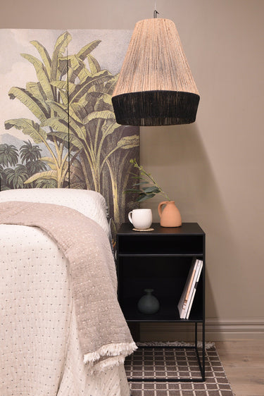 STUDIO Bedside Cabinet w/Shelf Large - Black