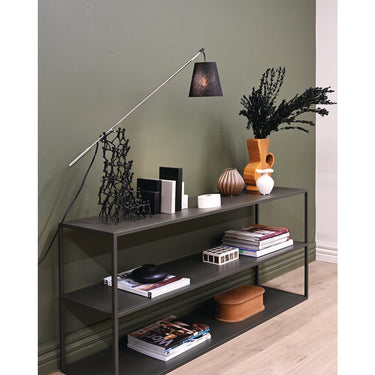 STUDIO Ellis Console Table greened grey - side view - Online8 New Zealand