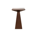 STUDIO Lyn Tall side table in copper brown, styled beside a chair