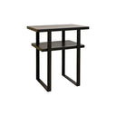 STUDIO Zen two-shelf metal side table in greyed-brown, 600 x 400 x 680mm