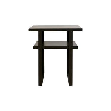 STUDIO Zen side table in greyed-brown, styled in a living room