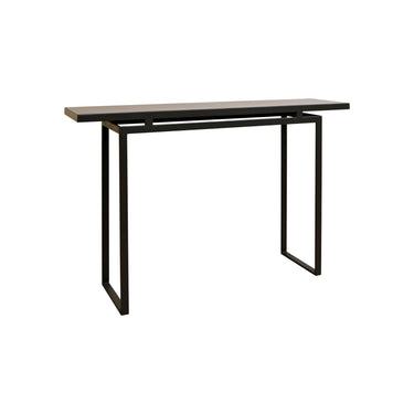 STUDIO Keaton metal console table in greyed-brown, 1200 x 300 x 790mm