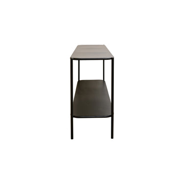 STUDIO Kiya low profile shelf in greyed-brown, detail view
