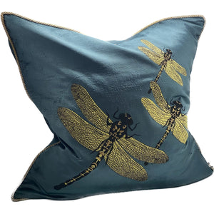Sanctuary Cushion Cover - Blue/Gold