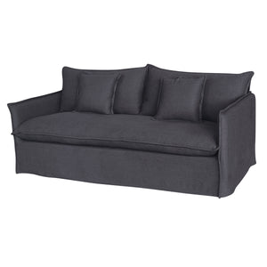 Chantilly 3 Seater Slipcover Sofa - Charcoal