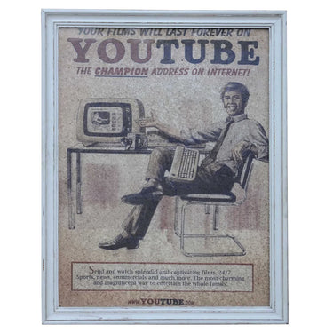 You Tube Glass Framed Wall Art