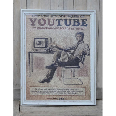 You Tube Glass Framed Wall Art