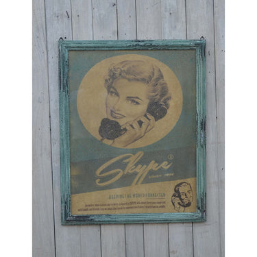 Skype Glass Framed Wall Art