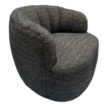 Milly Swivel Accent Chair - Gold & Black