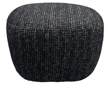 Milly Accent Ottoman - Black & Silver