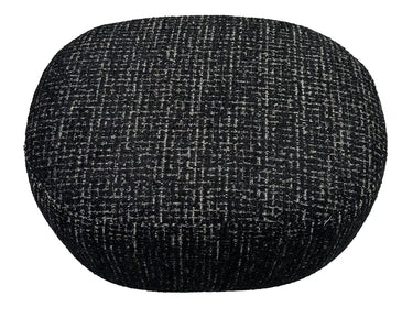 Milly Accent Ottoman - Black & Silver