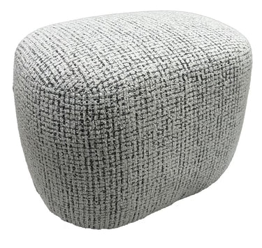 Milly Accent Ottoman - White & Black