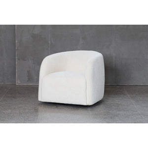 Casper Boucle Swivel Chair - Natural