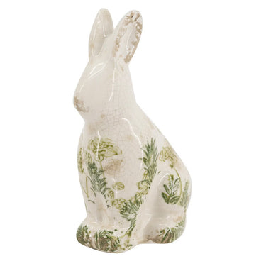 Ceramic green floral Rabbit at Online8 Furniture Auckland NZ