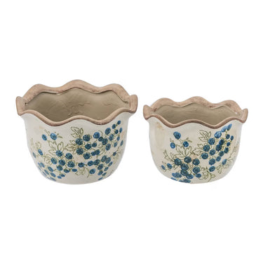 Blueberry Ceramic Vase - Set of 2 at Online8 Furniture Auckland NZ