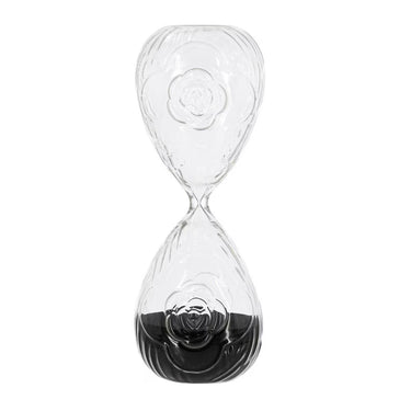 Rose Embossed Hour Glass - Black Sand at Online8 Furniture Auckland NZ
