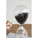 Rose Embossed Hour Glass - Black Sand at Online8 Furniture Auckland NZ