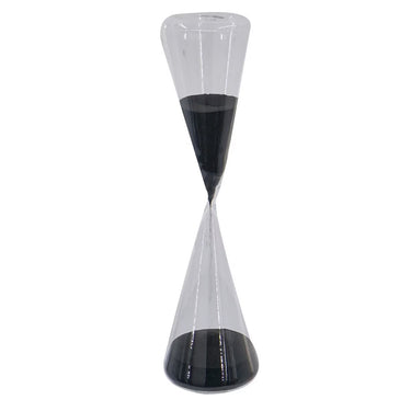 Triangular Hours Glass With Black Sand