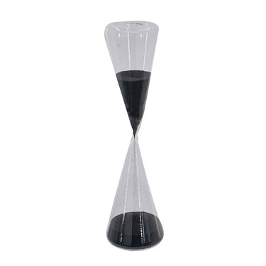 Triangular Hours Glass With Black Sand