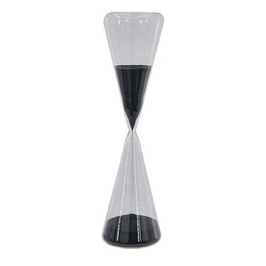 Triangular Hours Glass With Black Sand