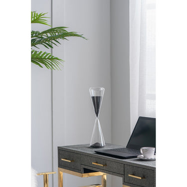 Triangular Hours Glass With Black Sand