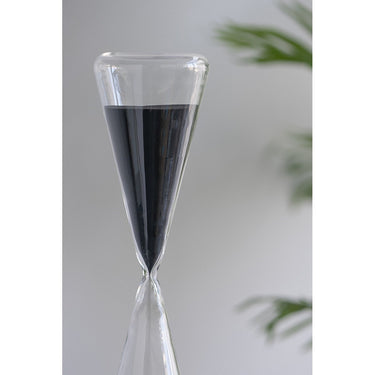 Triangular Hours Glass With Black Sand