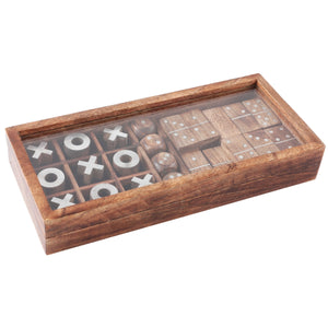 Wooden Game Set Of 3 Games