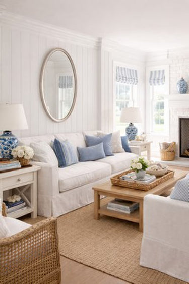 Cream Oval Mirror at Online8 Furniture Auckland NZ