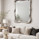Vintage Silver Abstract Mirror at Online8 Furniture Auckland NZ