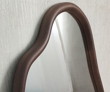 Walnut Abstract Mirror - Small at Online8 Furniture Auckland NZ