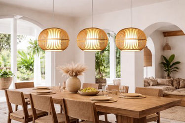 Handcrafted Bamboo Pendant 2 - Natural at Online8 Furniture Auckland NZ