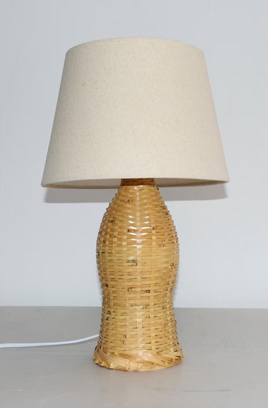 Bamboo & Linen Table Lamp 5 - Natural at Online8 Furniture Auckland NZ
