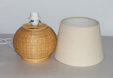 Bamboo & Linen Table Lamp 4 - Natural at Online8 Furniture Auckland NZ