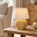 Bamboo & Linen Table Lamp 4 - Natural at Online8 Furniture Auckland NZ
